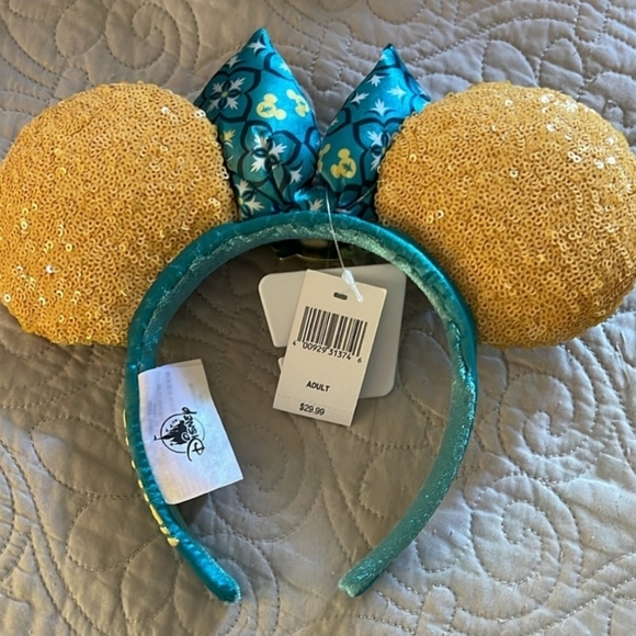 Disney Parks Limoncello Epcot Italy Pavilion Minnie Mouse Lemon Ears Headband - Picture 2 of 2